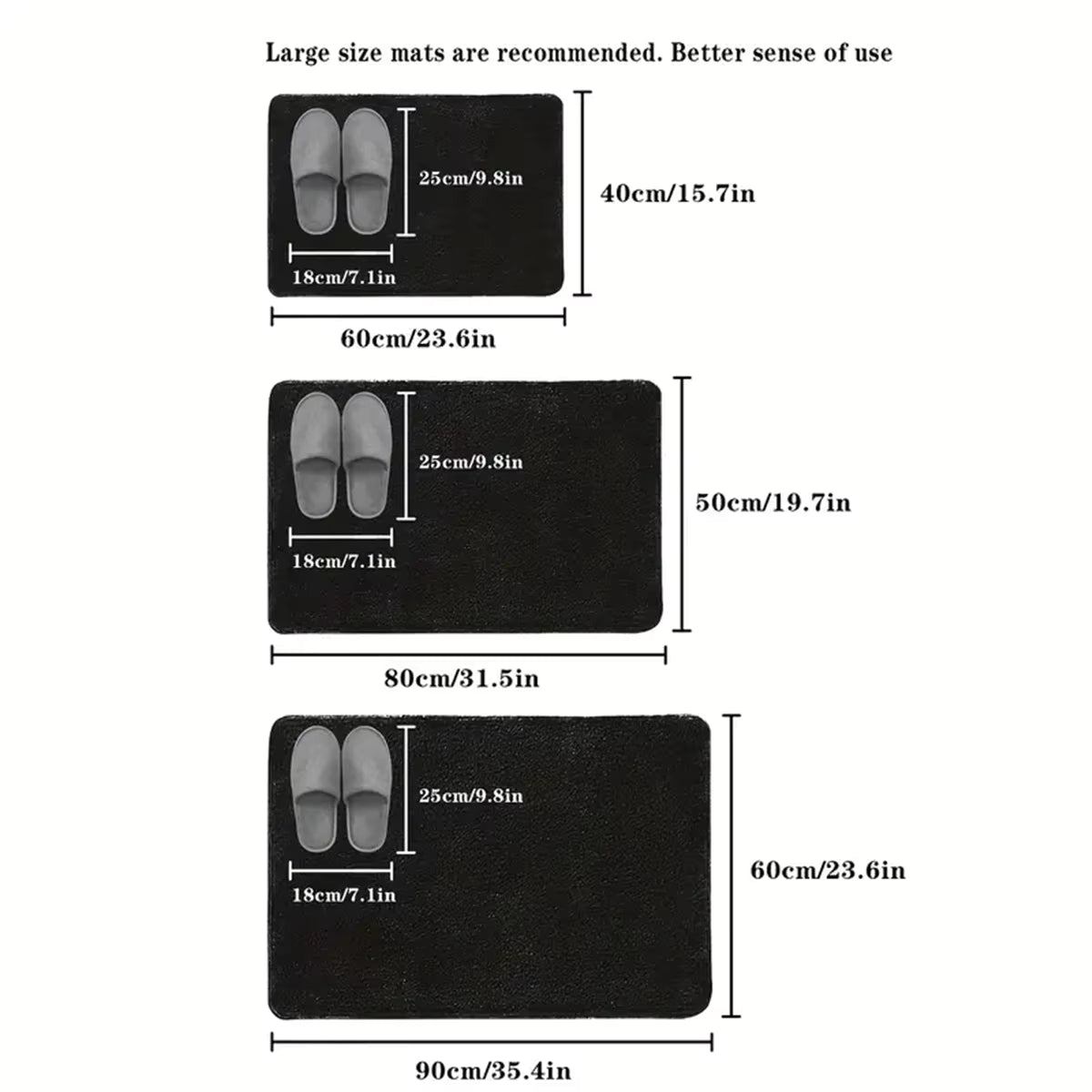 3D Non-Slip Absorbent Shower Mat